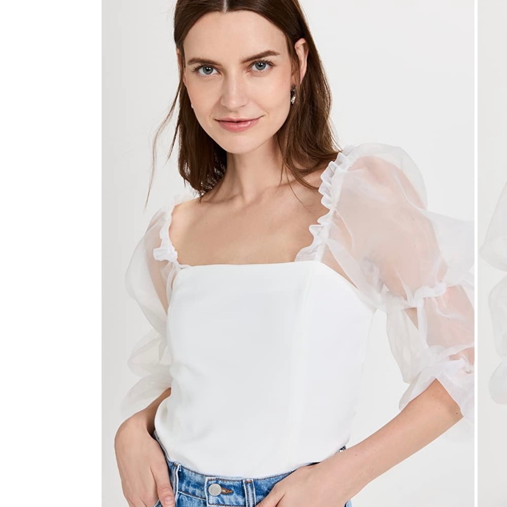 Amanda Uprichard Bria Top, White Size L